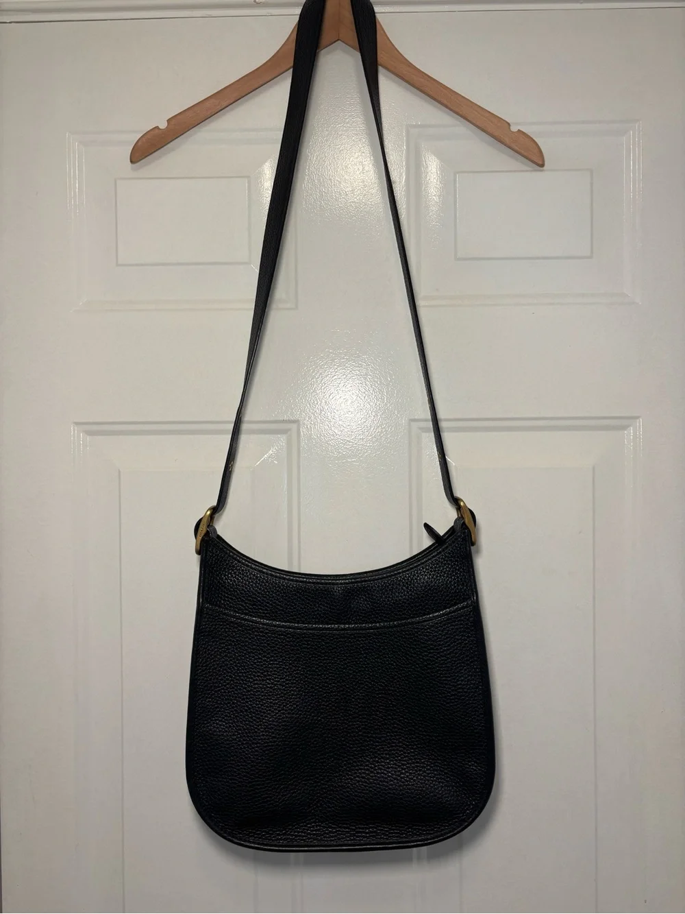 Coach Emery Black Grained Pebbled Leather Crossbody Shoulder Bag Purse